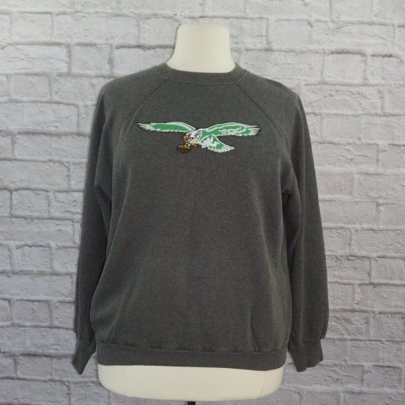 Vintage 80s Philadelphia Eagles Pullover Sweatshirt - Picture 1 of 8